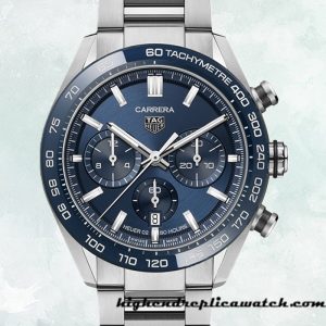 High End Replica Tag Heuer Carrera Men's 43mm CBN2A1A.BA0643 Blue Dial Bracelet