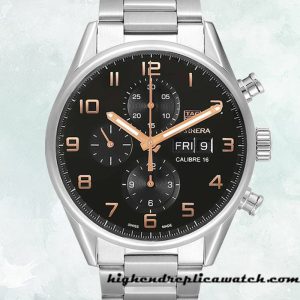High End Replica Tag Heuer Carrera CV2A1AB.BA0738 43mm Men's Quartz Silver-tone