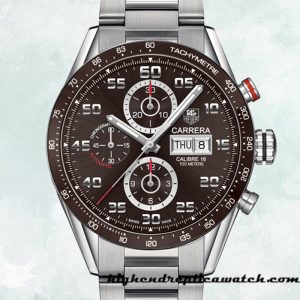 High End Replica Tag Heuer Carrera 43mm Men's CV2A1S.BA0799 Silver-tone Automatic
