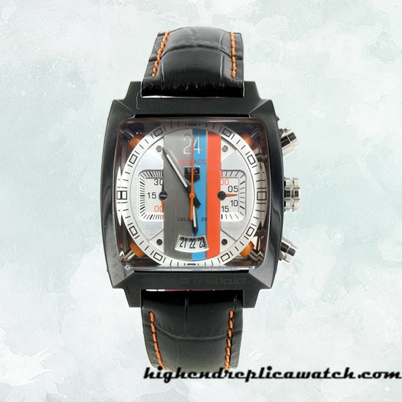 High End Replica Tag Heuer Monaco MonacoWSL001 Men's 40mm Japanese Quartz White Dial - Image 2