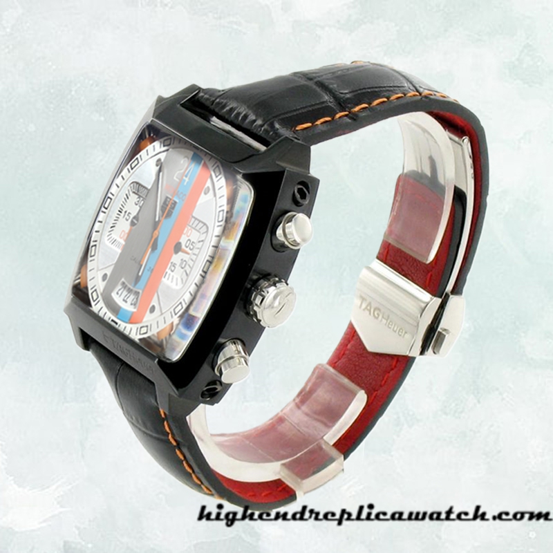 High End Replica Tag Heuer Monaco MonacoWSL001 Men's 40mm Japanese Quartz White Dial - Image 3