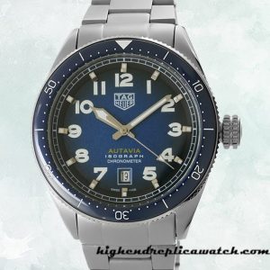 High End Replica Tag Heuer Autavia WBE5116.EB0173 Men's 44mm Blue Dial