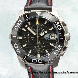 High End Replica Tag Heuer Aquaracer Men 43mm CAY211A.FC6361-001 Leather Strap Quartz