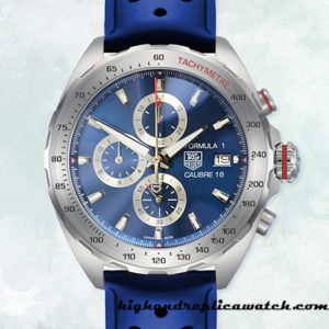 High End Replica Tag Heuer Formula 1 43mm Men CAZ2015.FT8024 Rubber Band Silver-tone