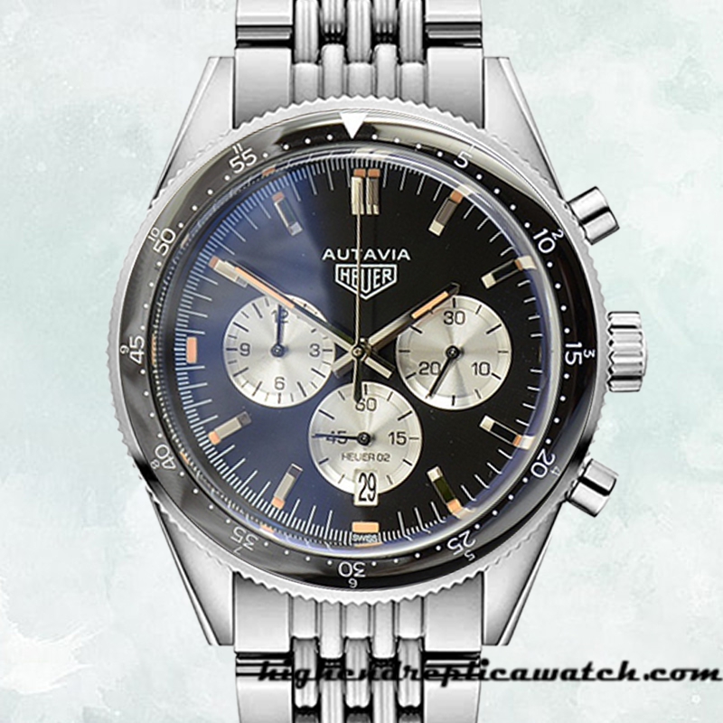 High End Replica Tag Heuer Autavia 43mm CBE2111-001 Men Black Dial