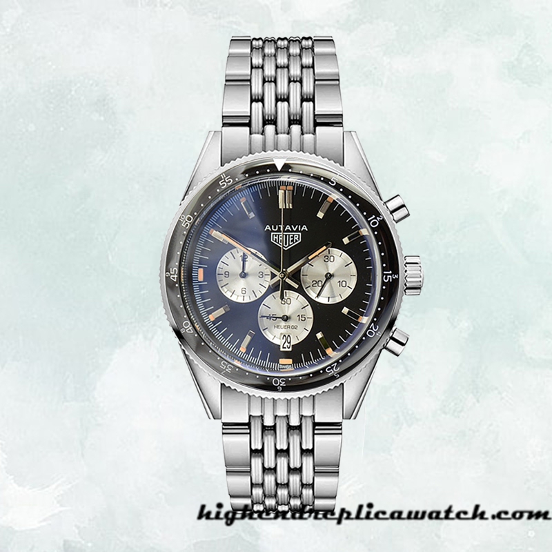 High End Replica Tag Heuer Autavia 43mm CBE2111-001 Men Black Dial - Image 2