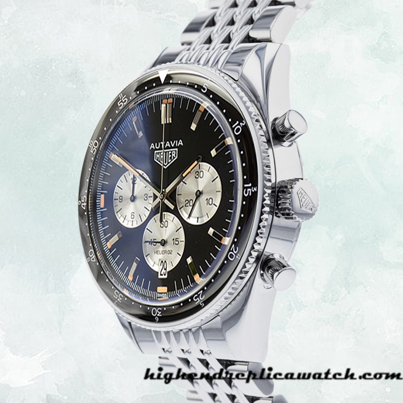 High End Replica Tag Heuer Autavia 43mm CBE2111-001 Men Black Dial - Image 3