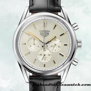 High End Replica Tag Heuer Carrera 43mm Men CBK221B.FC6479 Quartz Silver-tone