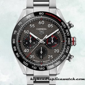 High End Replica Tag Heuer Carrera 43mm Men CBN2A1F.BA0643 Black Dial Bracelet