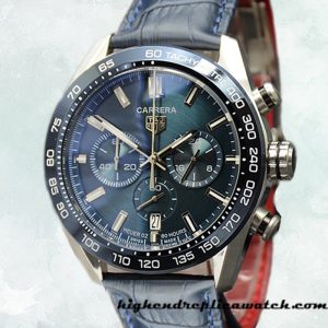 High End Replica Tag Heuer Carrera 43mm CBN2A5A-001 Men Quartz Blue Dial