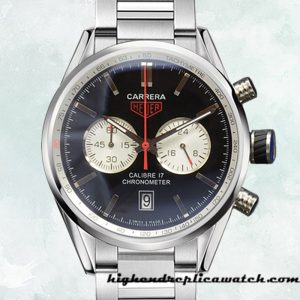 High End Replica Tag Heuer Carrera Men 43mm CarreraGYSB-008 Grey Dial Bracelet
