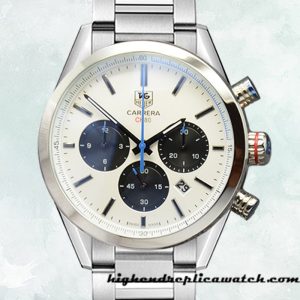 High End Replica Tag Heuer Carrera 43mm Men CarreraWSB-012 White Dial