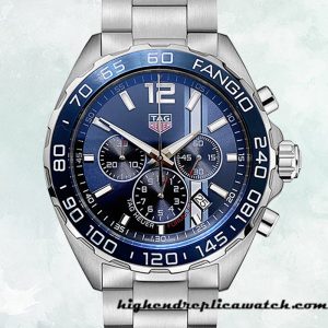 High End Replica Tag Heuer Formula 1 Men 43mm Formula1BLSB-007 Silver-tone Bracelet