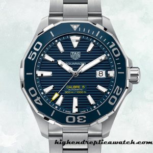 High End Replica Tag Heuer Aquaracer Men WAY201B.BA0927 43mm Silver-tone Automatic