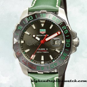 High End Replica Tag Heuer Aquaracer 43mm WAY201E.BA0927-001 Men Leather Strap