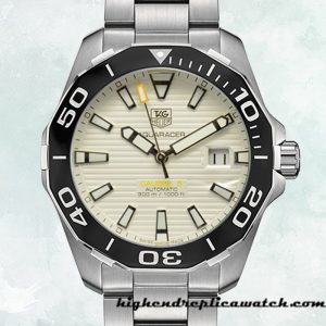 High End Replica Tag Heuer Aquaracer 43mm Men WAY211A-001 White Dial
