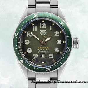High End Replica Tag Heuer Autavia WBE5114-002 Men 43mm Green Dial