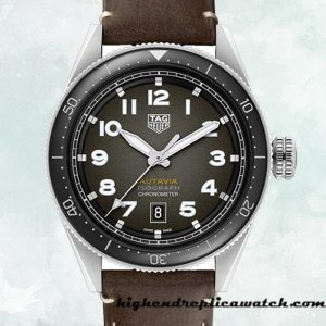 High End Replica Tag Heuer Autavia WBE5114.FC8266 Men 43mm Green Dial