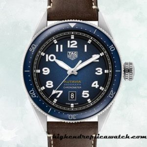 High End Replica Tag Heuer Autavia WBE5116.FC8266 Men 43mm Blue Dial Automatic