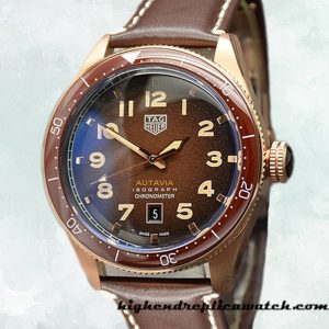 High End Replica Tag Heuer Autavia WBE5191.FC8276-001 Men 43mm Automatic Brown Dial