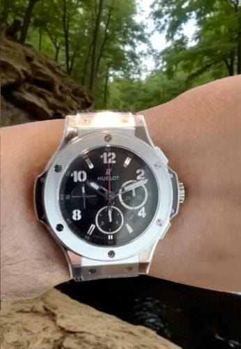 High End Replica Hublot Big Bang 44mm Men 301.SX.130.RX Black Dial Rubber Band photo review