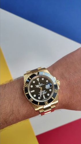 Rolex Submariner 116618LN Replica: Swiss Super Clone Edition | 18K Gold & Sapphire photo review