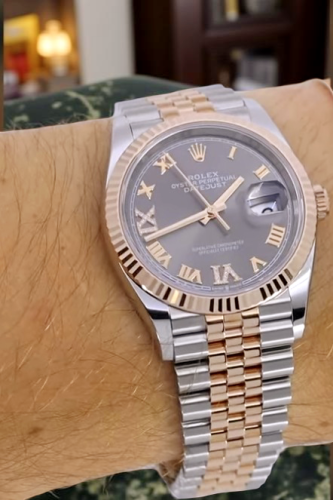 Swiss Super Clone Rolex Datejust 126231 Replica – 36mm Steel/RG, Sapphire, 100M Waterproof photo review