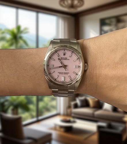 Best Swiss AAA Rolex Oyster Perpetual Date 126000-0008 Replica – 36mm Steel Pink Dial photo review
