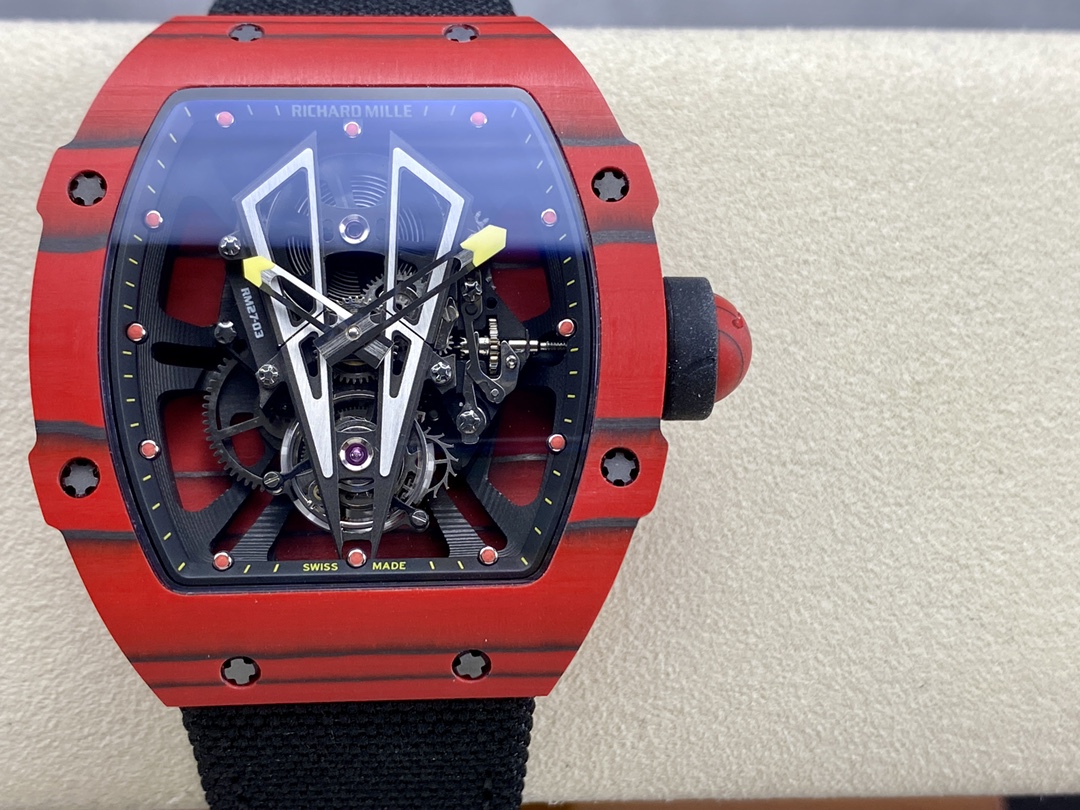 Best Swiss-Made Super Clone Richard Mille RM 27-03 Tourbillon Rafael Nadal Red Replica - Image 3