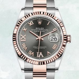 Swiss Super Clone Rolex Datejust 126231 Replica – 36mm Steel/RG, Sapphire, 100M Waterproof
