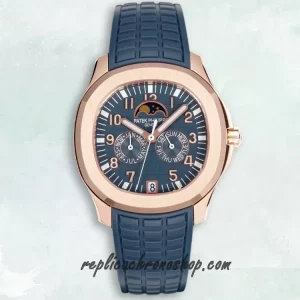 Replica Patek Philippe Aquanaut 5261R-001 Rose Gold Annual Calendar Moon Phase Watch