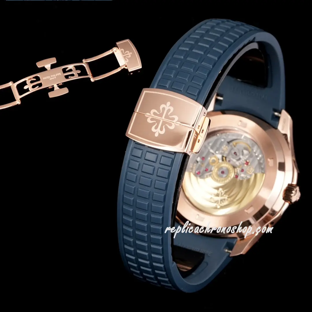 Replica Patek Philippe Aquanaut 5261R-001 Rose Gold Annual Calendar Moon Phase Watch - Image 6