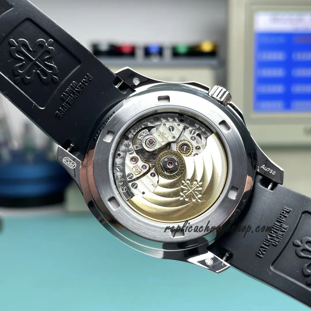 Back view with transparent caseback and rotor details