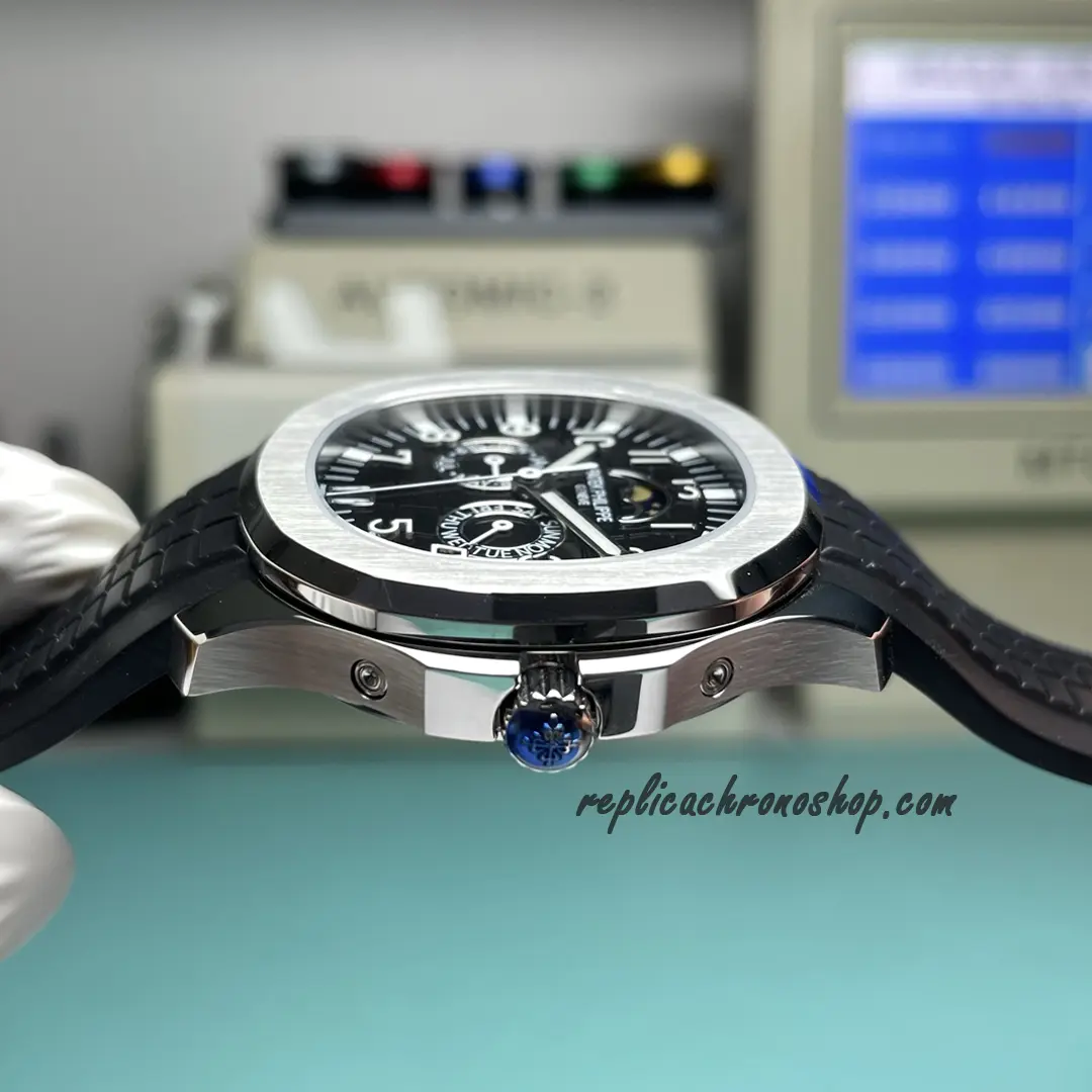 Replica Patek Philippe Aquanaut 5261R-001 Black Automatic Watch with Annual Calendar - Image 5