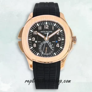 Replica Patek Philippe Aquanaut 5164R-001 Dual Time Rose Gold Travel Watch