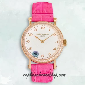 Replica Patek Philippe Calatrava 7200/200R-001 Rose Gold Ultra-Thin Diamond Ladies Watch