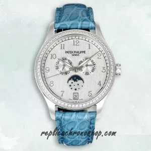 Replica Patek Philippe Complications 4947G-010 Annual Calendar Moonphase Diamond Ladies Watch