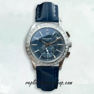 Replica Patek Philippe Complications 5961P-001 Blue Luxury Chronograph with Blue Dial