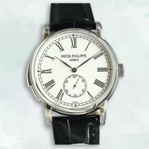 Replica Patek Philippe Grand Complications 5078P-001 Platinum Dress Watch with Enamel Dial