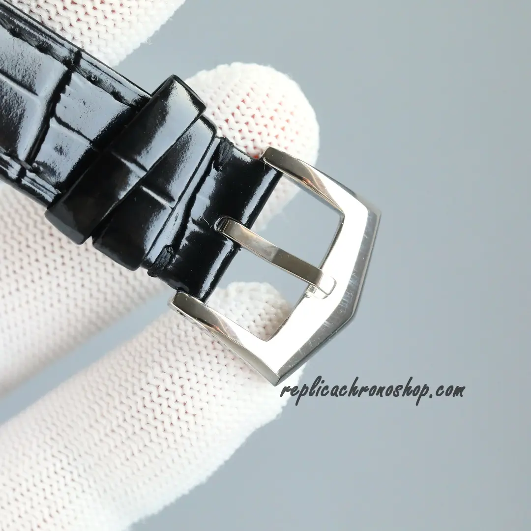 Black alligator leather strap of the Replica Patek Philippe Grand Complications 5078P-001