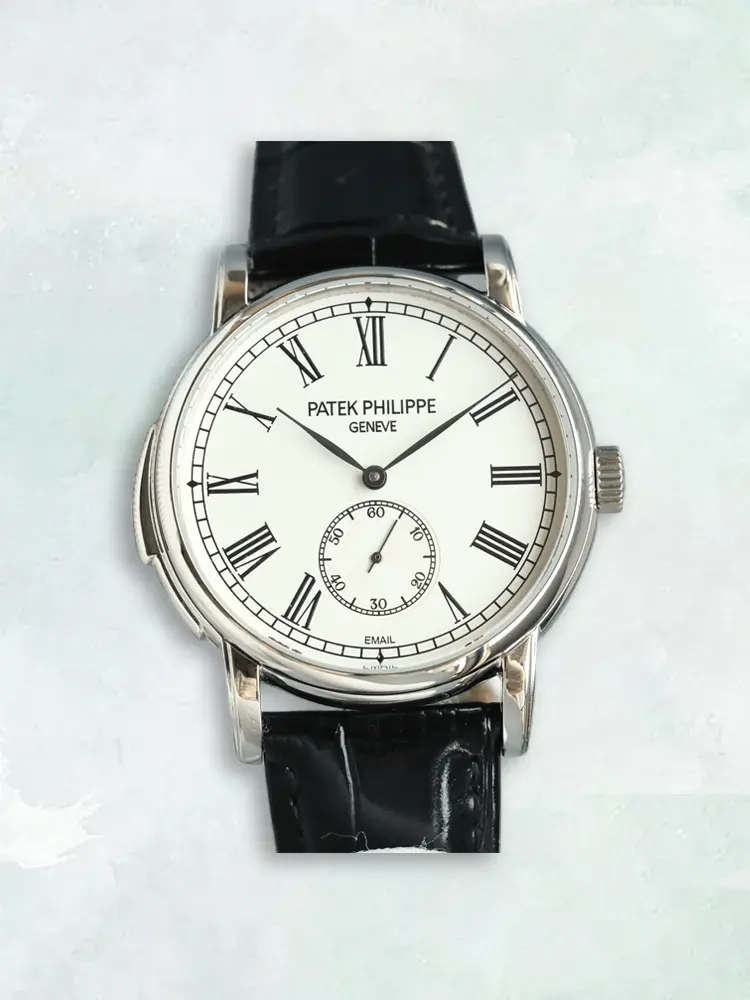 Replica Patek Philippe Grand Complications 5078P-001 Platinum Dress Watch with Enamel Dial