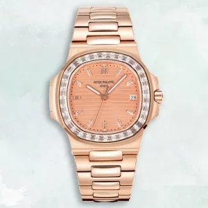 Replica Patek Philippe Nautilus 5723/1R-001 Rose Gold Baguette-Diamond Automatic Watch