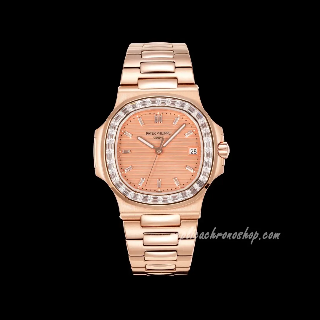 Replica Patek Philippe Nautilus 5723/1R-001 rose gold front view