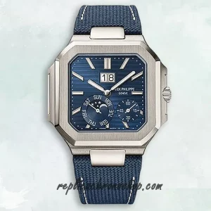 Replica Patek Philippe Nautilus 5822P-001 Platinum Automatic Watch with Big Date & Moon Phase