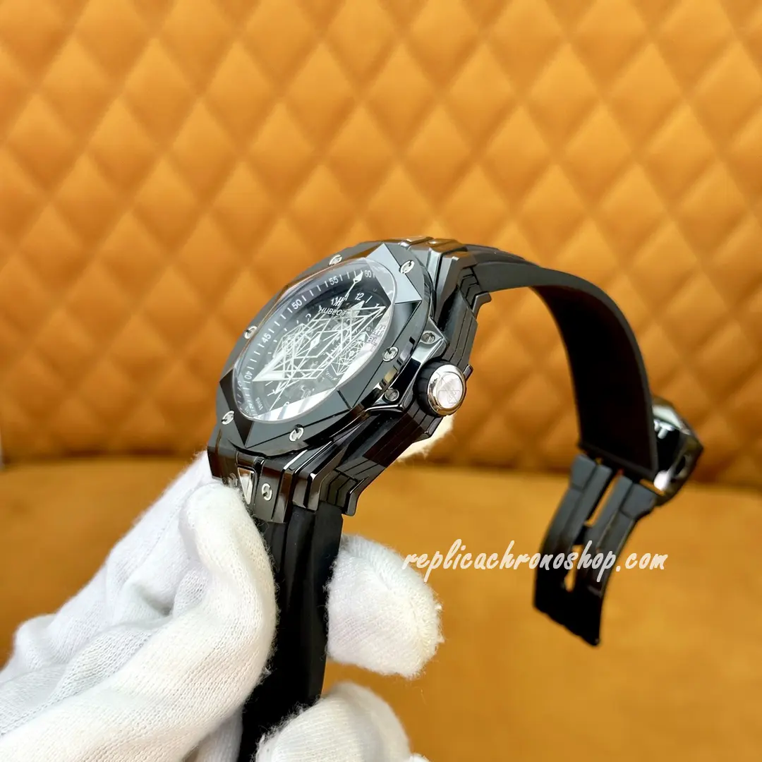 Replica Hublot Big Bang 418.CX.1107.RX.MXM22 Sang Bleu II Ceramic 45mm Flyback Chronograph Watch - Image 7