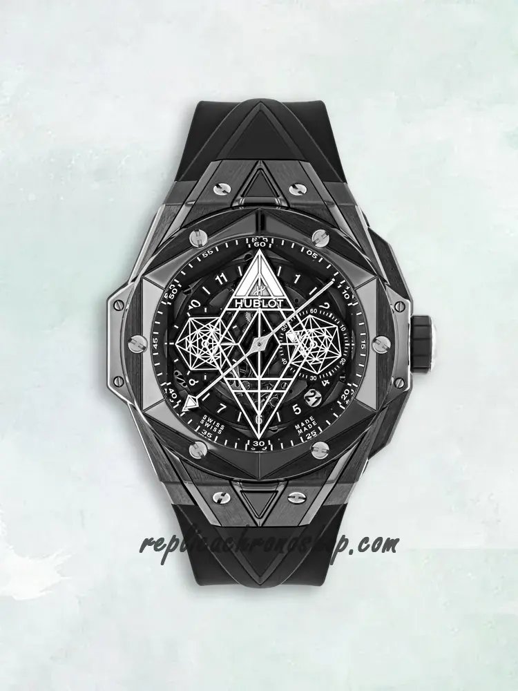 Replica Hublot Big Bang 418.CX.1107.RX.MXM22 Sang Bleu II Ceramic 45mm Flyback Chronograph Watch