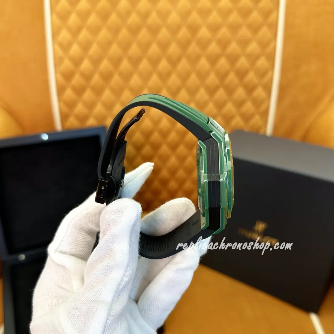 Replica Hublot Big Bang Sang 418.GX.5207.RX.MXM22 Bleu Green Ceramic 45mm UNICO Chronograph Watch - Image 6