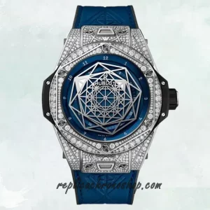 Replica Hublot Big Bang Sang Bleu 415.NX.7179.VR.1704.MXM18 Titanium Diamond Geometric Automatic Watch