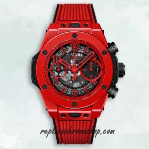 Replica Hublot Big Bang Unico 411.CF.8513.RX 45mm Red Ceramic Skeleton Flyback Chronograph Watch
