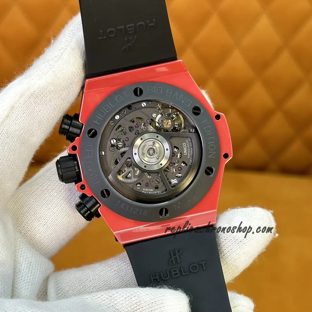 Caseback and movement view of Replica Hublot Big Bang Unico 411.CF.8513.RX